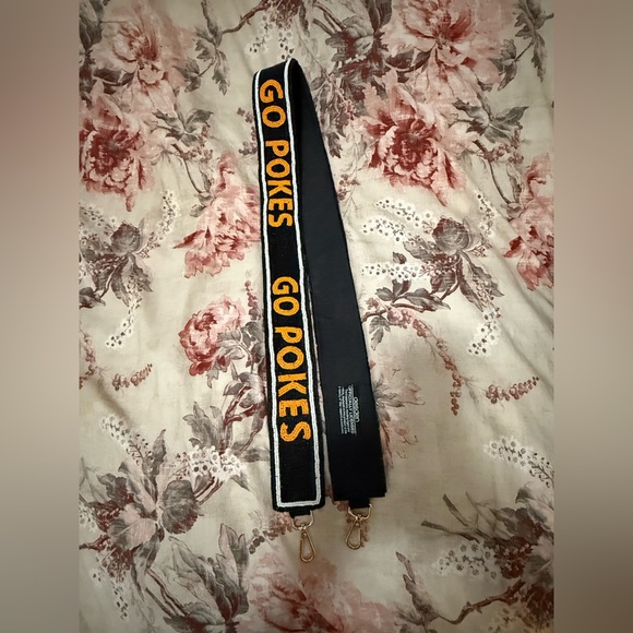 Black and Orange Collegiate 'Go Pokes' Strap - Picture 2 of 3